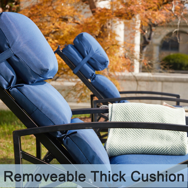 17 Stories Speidel Outdoor Metal Chaise Lounge & Reviews Wayfair